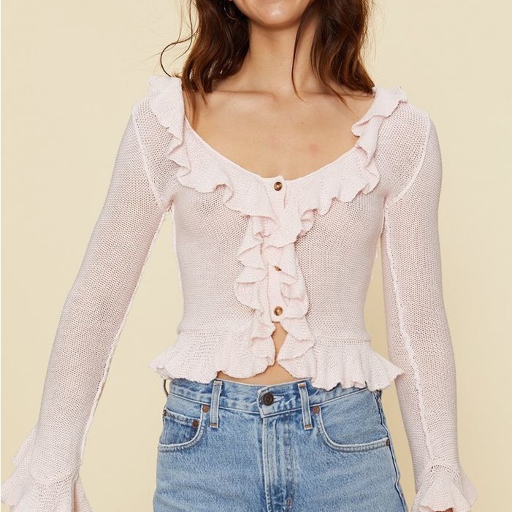 LPA Pink Ruffled Cardigan - Picture 10 of 10